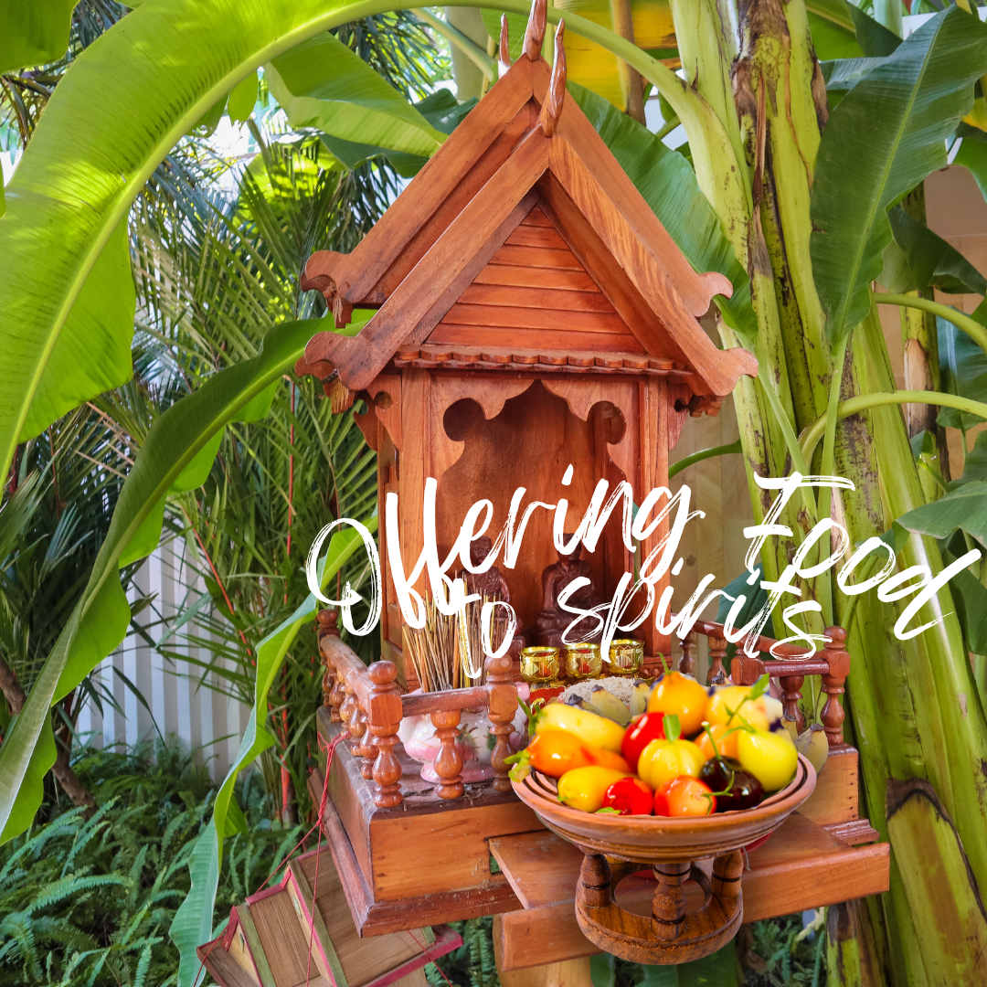 Thai Khun-Toke Mini Wooden Tray, 5 Inches, for Buddhism Food Offering