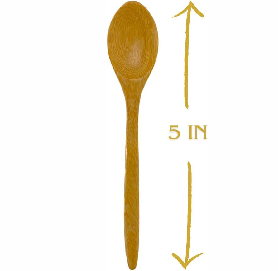 Handmade Wooden Coffee Tea & Spice Spoons – Set of 10 Palm Wood Mini Spoons | Rustic Natural Utensils for Kitchen, Café, or Gift Set
