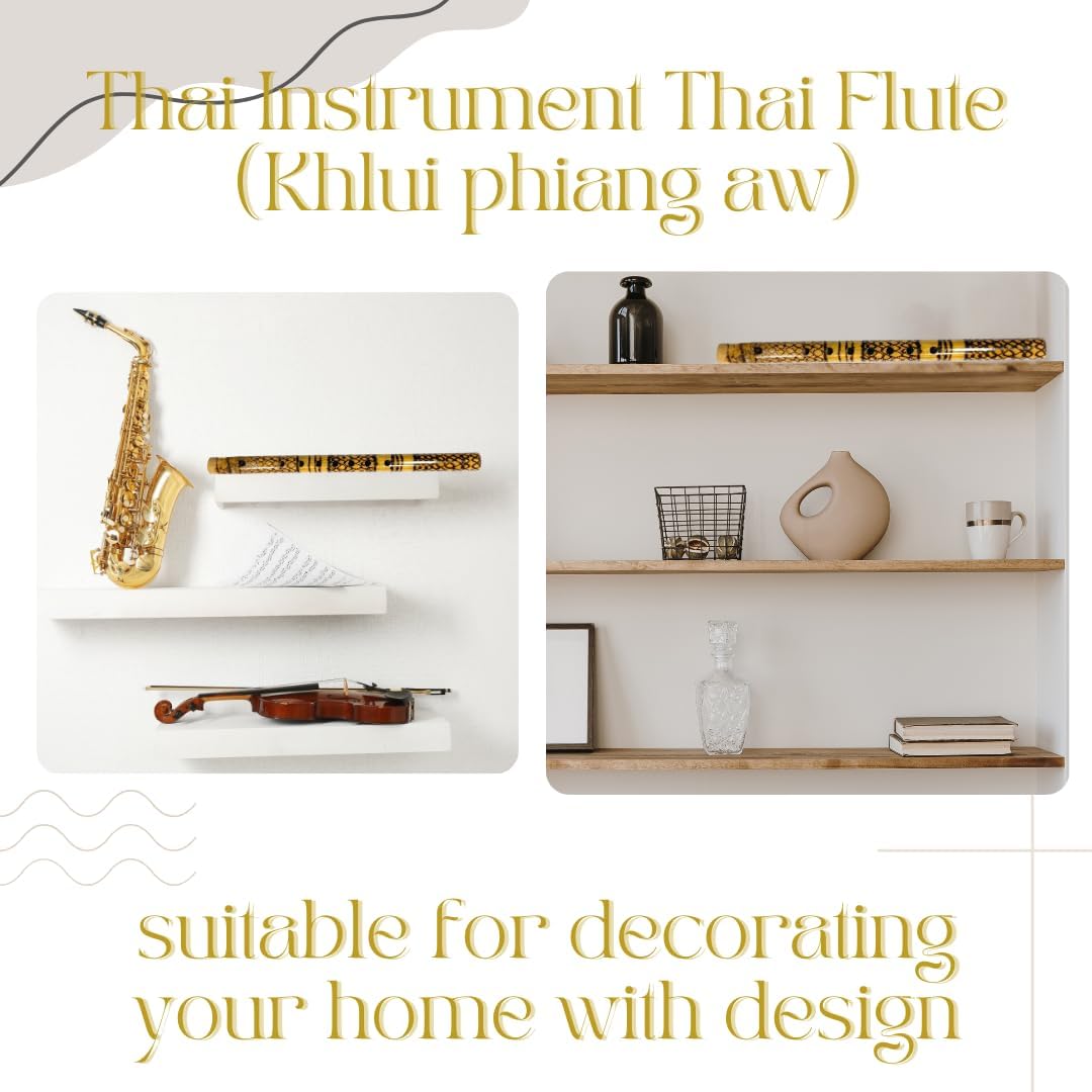 Thai Flute (Khlui Phiang Aw) – Traditional Isarn Handcrafted Bamboo Musical Instrument | Folk Wind Flute from Thailand