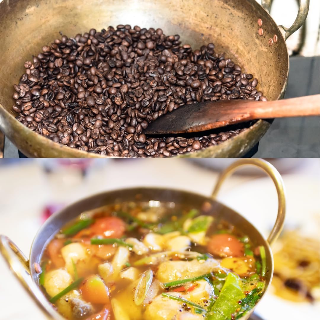 Brass Wok Pan β Thai Home Cooking & Dessert Pan (6 , 8 , 12 inches)