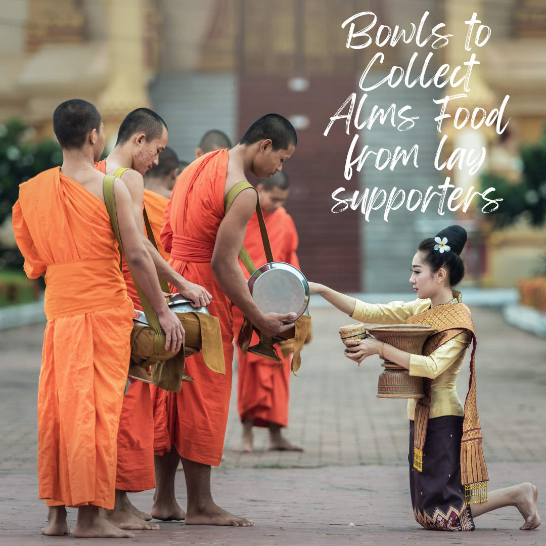 Thai Buddhist Monk’s Begging Bowls – Stainless Steel Alms Set from Thailand