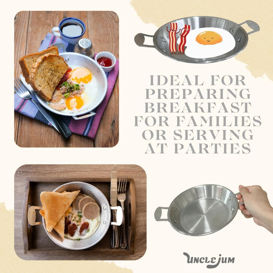 Versatile Thai Kai-Kra-Ta (ไข่กระทะ) Breakfast Pan 6 Inch Traditional Thai Cooking Pan for Fried Eggs, Omelets, Stir-Fry & Everyday Meals