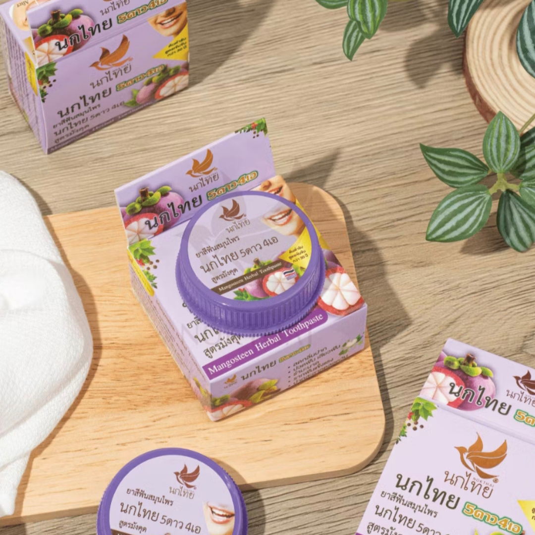 NOKTHAI Herbal Toothpaste 25g – Traditional Thai Herbal Toothpaste | Deep Cleaning, Fresh Breath & Gum Care | Multiple Herbal Formulas