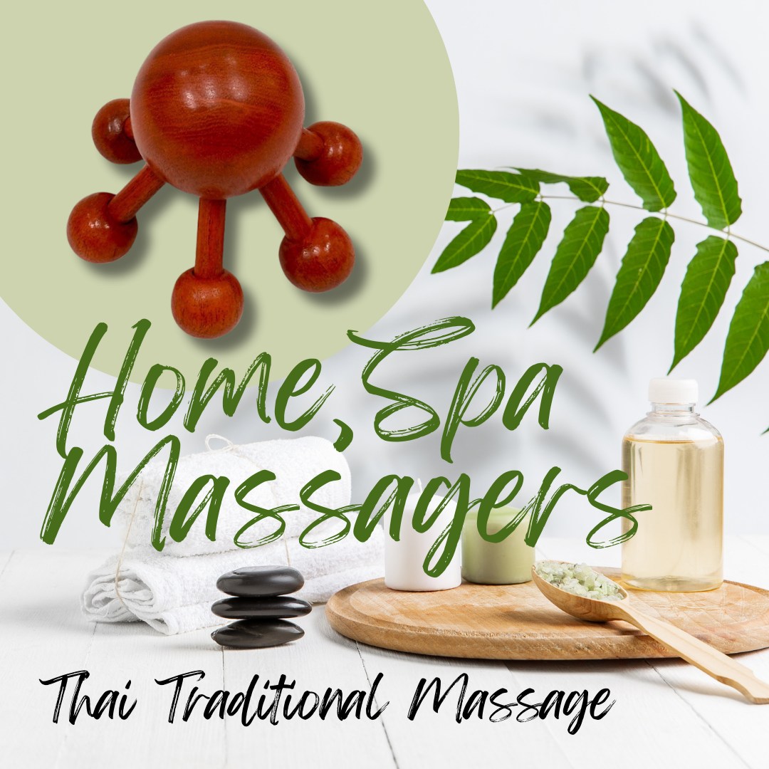 Thai Traditional Massage Wooden Massager Tool – Spider Shape Multi Trigger Point Press | Full Body Thai Wooden Massager by UNCLEJUM