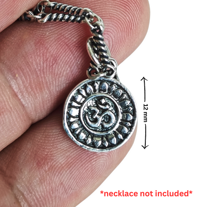 Phra Ganesh – Ohm Thai Hindu Amulet Pendant  925 Sterling Silver Ganesha Charm, Handcrafted in Thailand