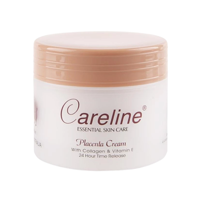 Careline Placenta Cream 100ml – 24 Hour Time Release Face Moisturizer | Placenta Protein, Collagen &amp; Vitamin E | Hydrating Anti-Aging Facial Cream