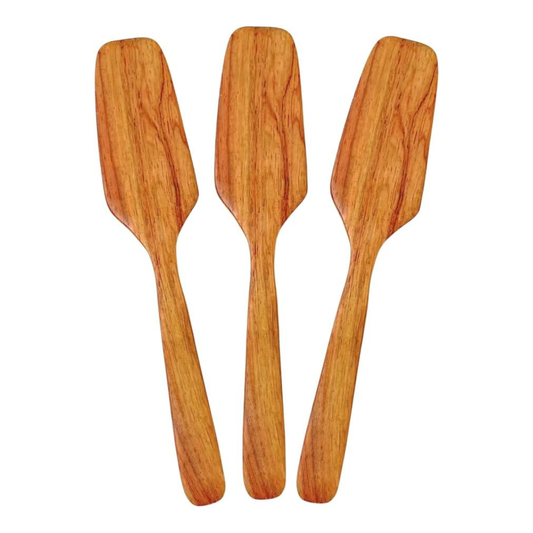 Red Wood Bread Spreader Knife – 6 Inch Small Spatula for Butter, Jam, and Bakery – Wooden Handle Stainless Blade Kitchen Tool