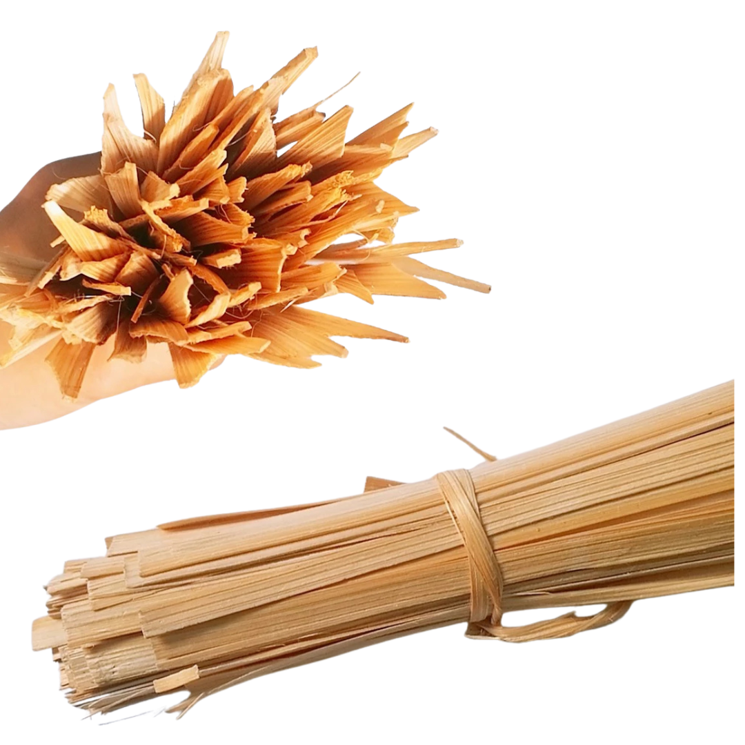 UNCLEJUM Thai Handmade Bamboo Tie Strips – 100 Natural Bamboo Binding Strips for Banana Leaf Wrapping, Sticky Rice, Thai Desserts, Gardening, Crafts & DIY (12 Inch)