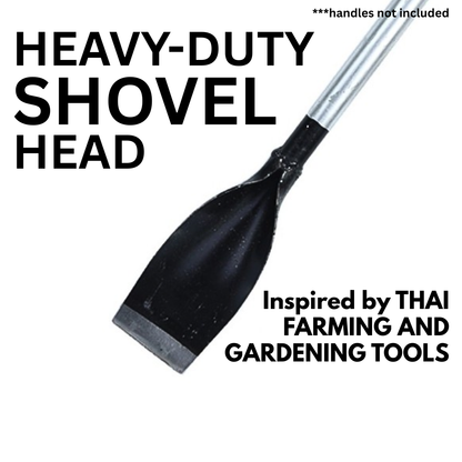Thai Style Small Steel Shovel Head /2 or 2.7 Inch – Heavy-Duty Garden Digging Tool | Handmade Thai Farming Spade for Gardening, Camping &amp; Survival | 1-Inch Handle Socket