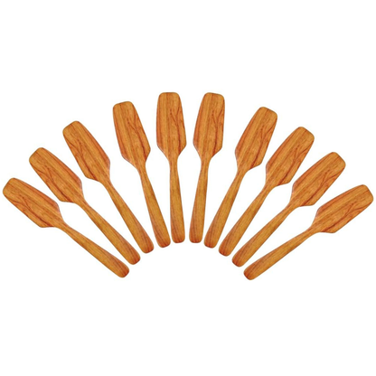 Red Wood Bread Spreader Knife – 6 Inch Small Spatula for Butter, Jam, and Bakery – Wooden Handle Stainless Blade Kitchen Tool