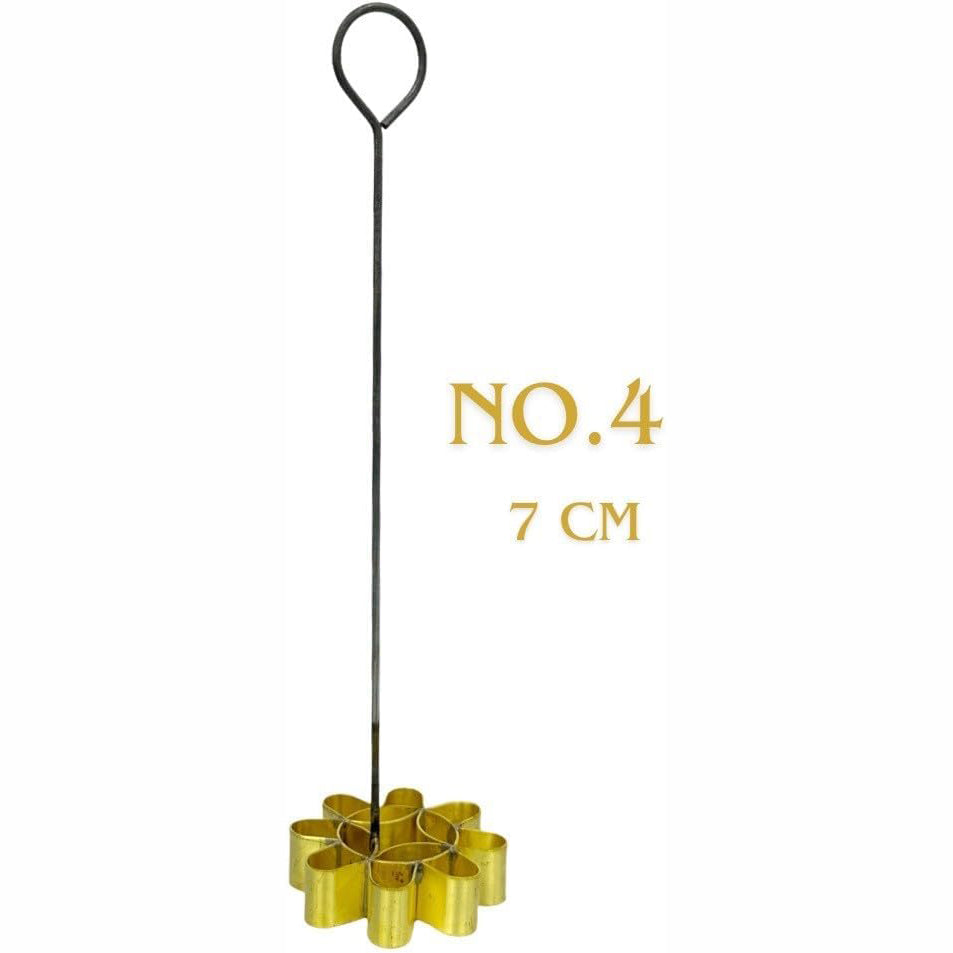 Thai Fried Flower Cake Mold – Brass Dok Jok / Kembang Goyang Dessert Maker