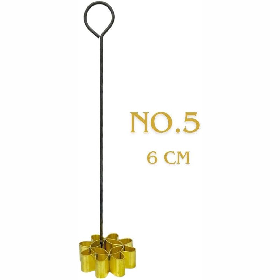 Thai Fried Flower Cake Mold – Brass Dok Jok / Kembang Goyang Dessert Maker
