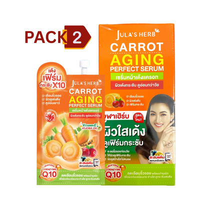 Jula's Herb Carrot Aging Perfect Serum 40g – Carrot Extract, Coenzyme Q10 & Glutathione Anti-Aging Serum for Brighter, Firmer & Hydrated Skin