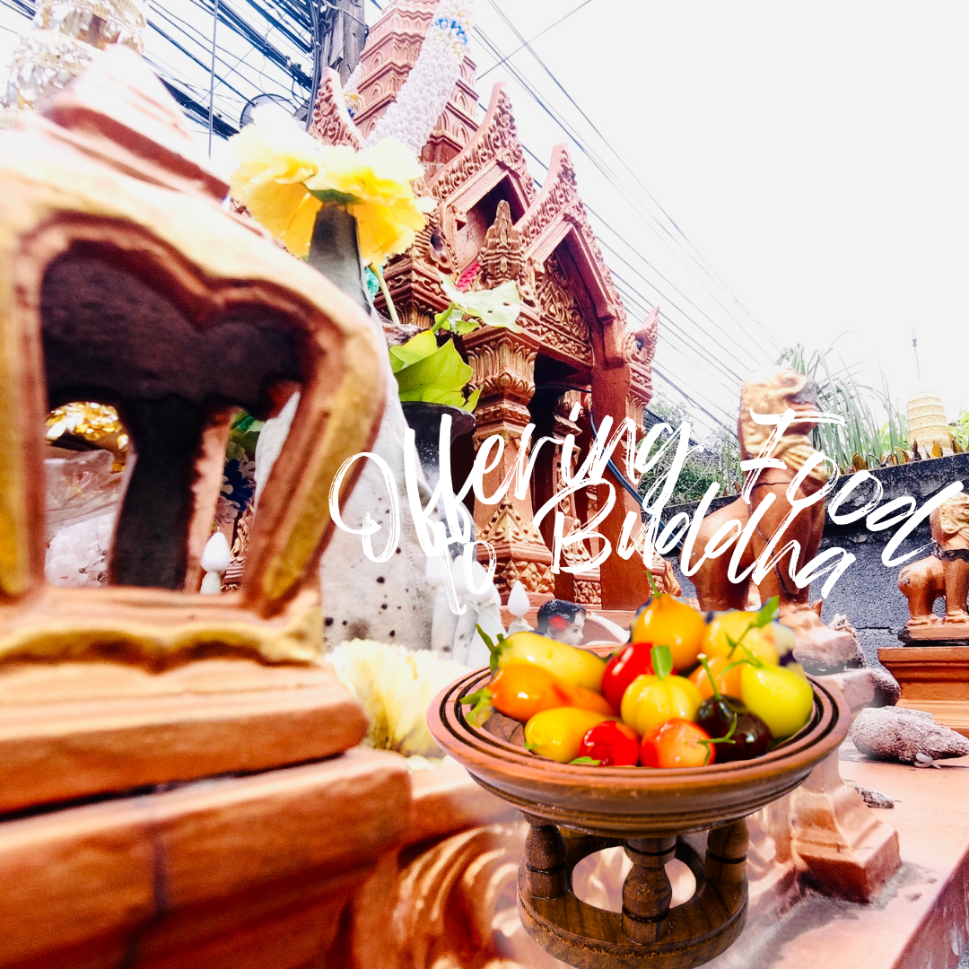 Thai Khun-Toke Mini Wooden Tray, 5 Inches, for Buddhism Food Offering