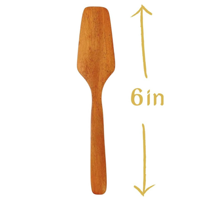 Red Wood Bread Spreader Knife – 6 Inch Small Spatula for Butter, Jam, and Bakery – Wooden Handle Stainless Blade Kitchen Tool