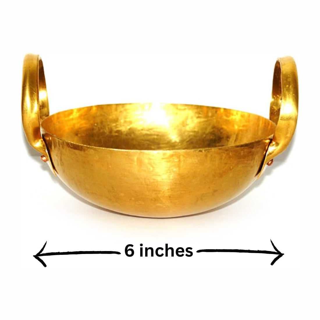 Brass Wok Pan – Thai Home Cooking &amp; Dessert Pan (6 , 8 , 12 inches)