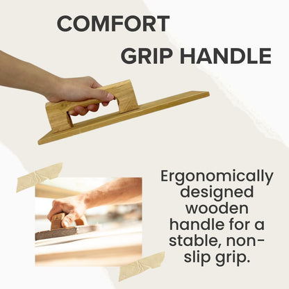 Wooden Craft Smoothing Board – 12 Inch Lightweight Handle Tool for DIY Projects, Paper Crafting, Clay Modeling, Handmade Artworks