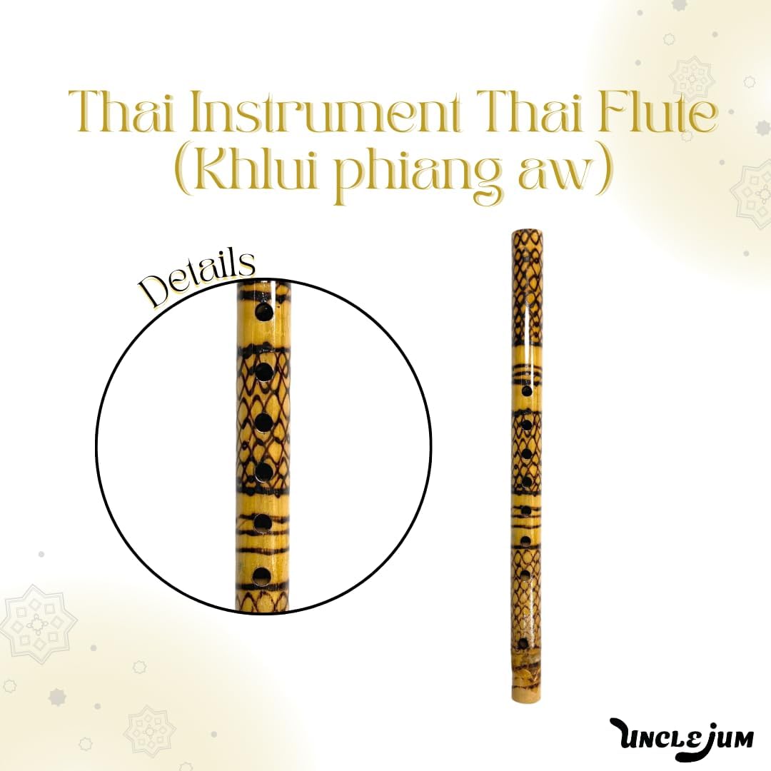 Thai Flute (Khlui Phiang Aw) – Traditional Isarn Handcrafted Bamboo Musical Instrument | Folk Wind Flute from Thailand