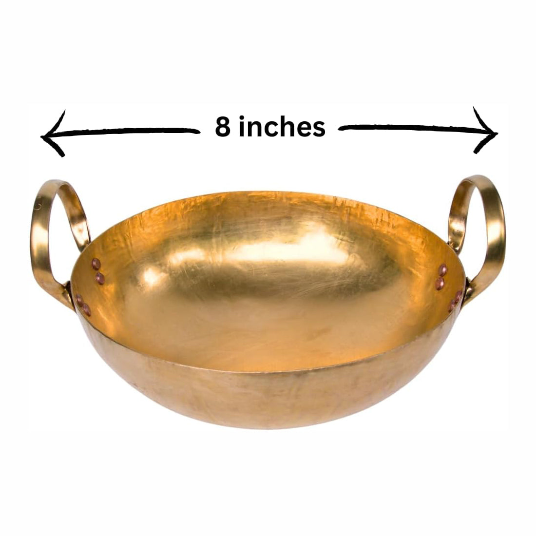 Brass Wok Pan – Thai Home Cooking &amp; Dessert Pan (6 , 8 , 12 inches)