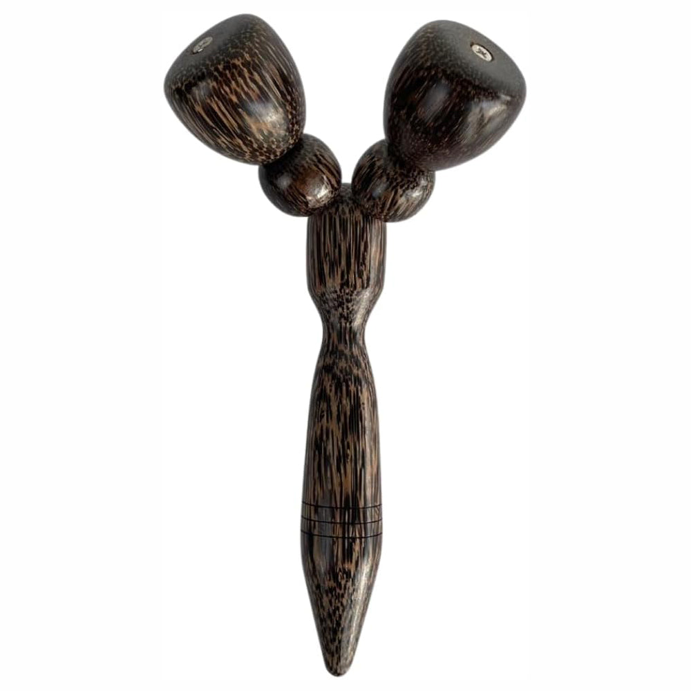 Thai Palm Wood Massage Roller – 8” Wooden Neck & Shoulder Relaxation Tool for Stress Relief