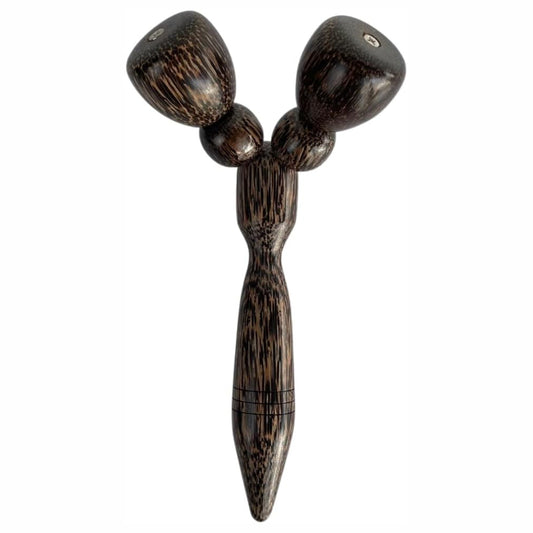 Thai Palm Wood Massage Roller – 8” Wooden Neck & Shoulder Relaxation Tool for Stress Relief