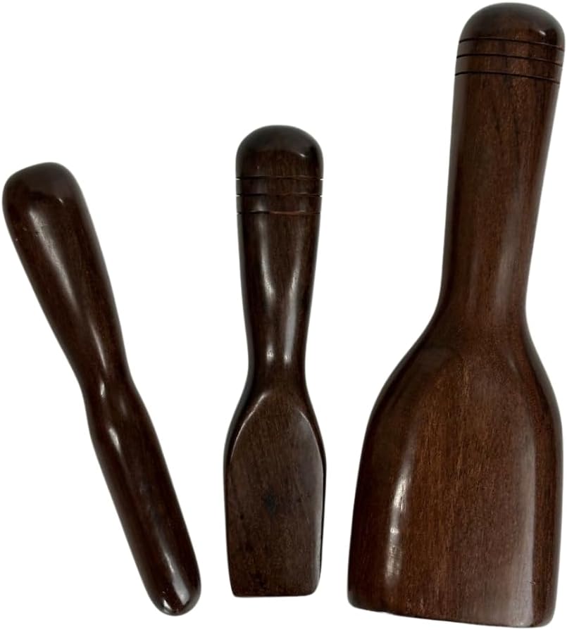 Handmade Tok-Sen Massage Tools: Thai Wood Hammer Therapy Set