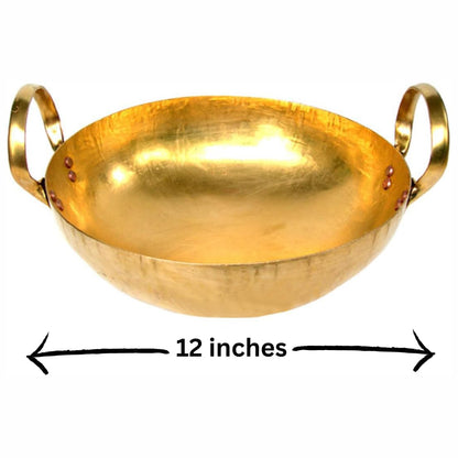 Brass Wok Pan – Thai Home Cooking &amp; Dessert Pan (6 , 8 , 12 inches)