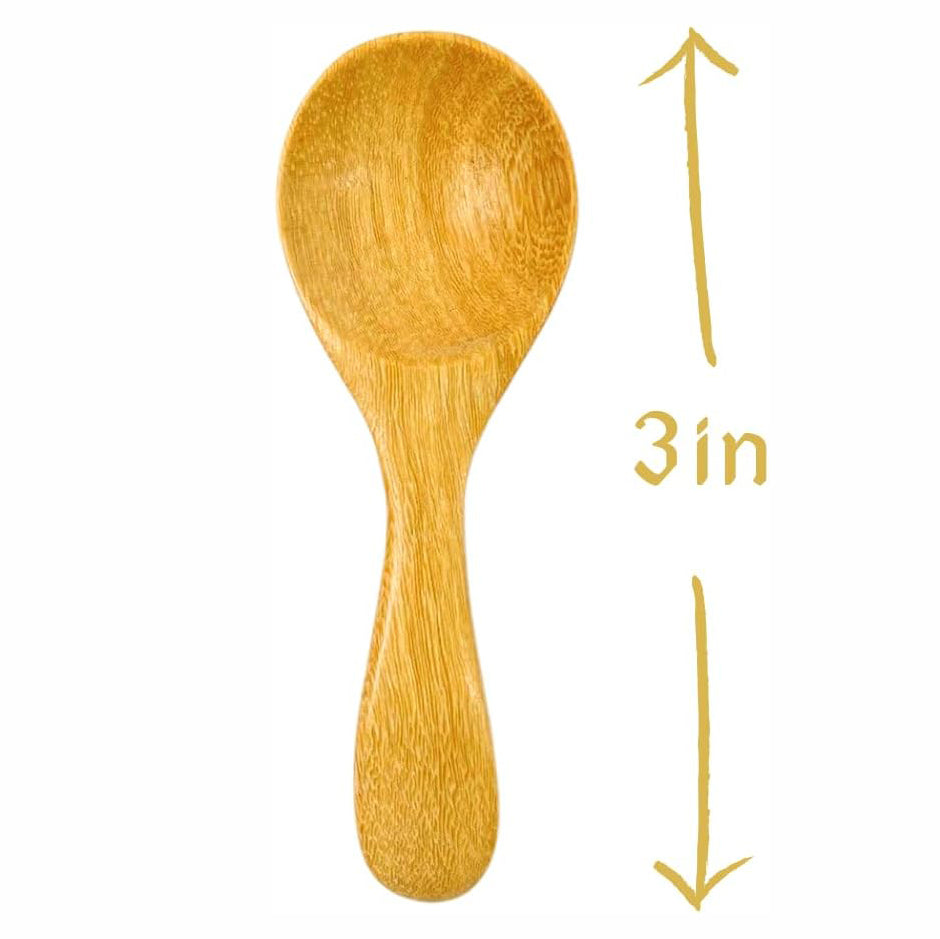 Natural Wooden Mini Spoons 3” (Set of 10) – Handmade Small Wooden Utensils for Sugar, Salt, Seasoning & Condiments | UNCLEJUM