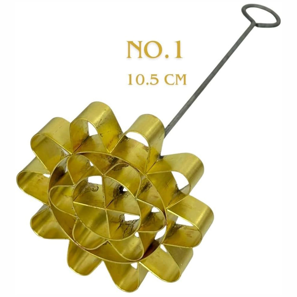 Thai Fried Flower Cake Mold – Brass Dok Jok / Kembang Goyang Dessert Maker