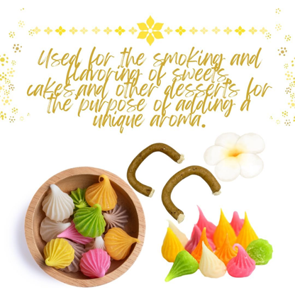 2 pcs of UNCLEJUM Tian Op – Traditional Thai Dessert Scented Candle for Baking & Food Aromatizing – Authentic Thai Fragrance Candle (Tian Op , เทียนอบ)