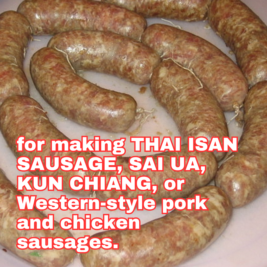 Edible Collagen Sausage Casings Tube 28mm x 4m – Natural Sausage Making Tube for Homemade Sausages, Thai Isan Sausage, Sai Ua, and Chinese Sausage