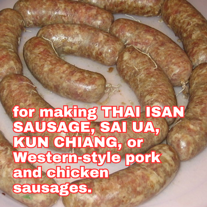 Edible Collagen Sausage Casings Tube 28mm x 4m – Natural Sausage Making Tube for Homemade Sausages, Thai Isan Sausage, Sai Ua, and Chinese Sausage
