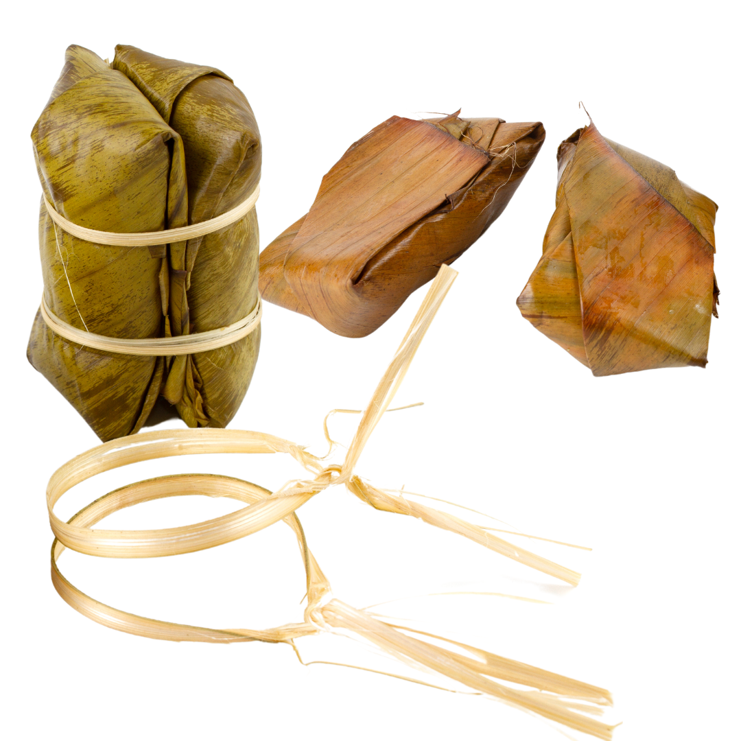 UNCLEJUM Thai Handmade Bamboo Tie Strips – 100 Natural Bamboo Binding Strips for Banana Leaf Wrapping, Sticky Rice, Thai Desserts, Gardening, Crafts & DIY (12 Inch)