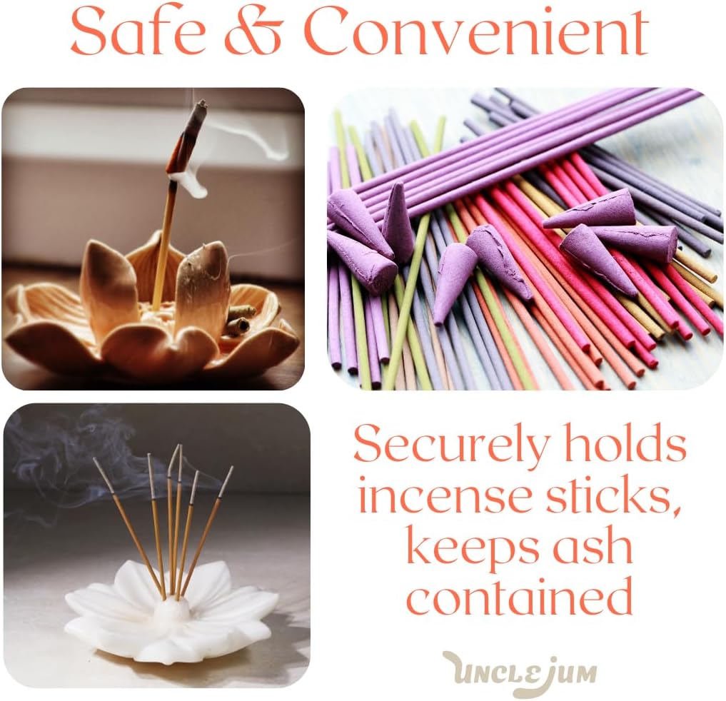 Lotus Incense Holder Gift Set – Thai Aromatherapy Incense and Scented Candle Kit