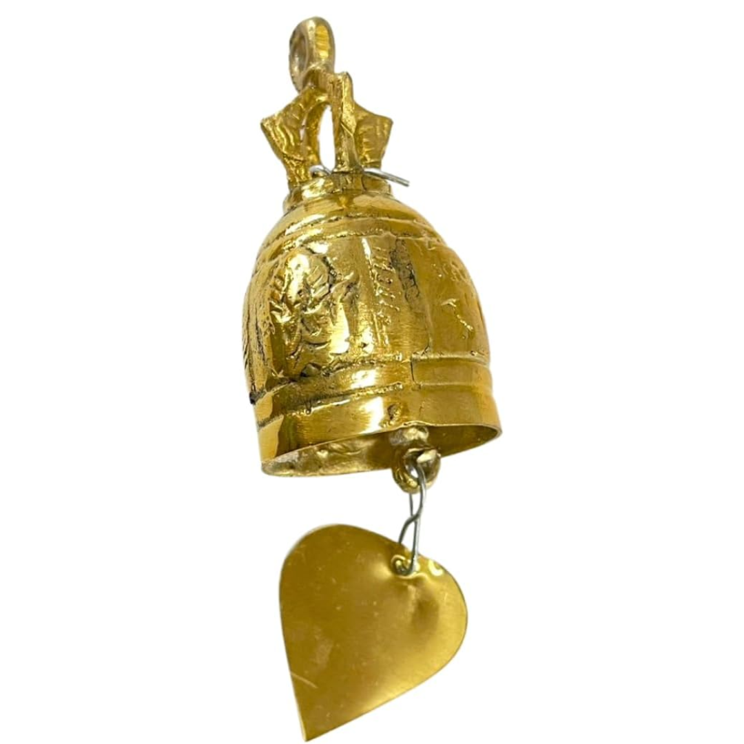 UNCLEJUM Handcrafted Thai Brass Temple Bell – 3-Inch Traditional Buddhist Hanging Bell for Meditation, Prayer, Home, Garden & Thai Decor