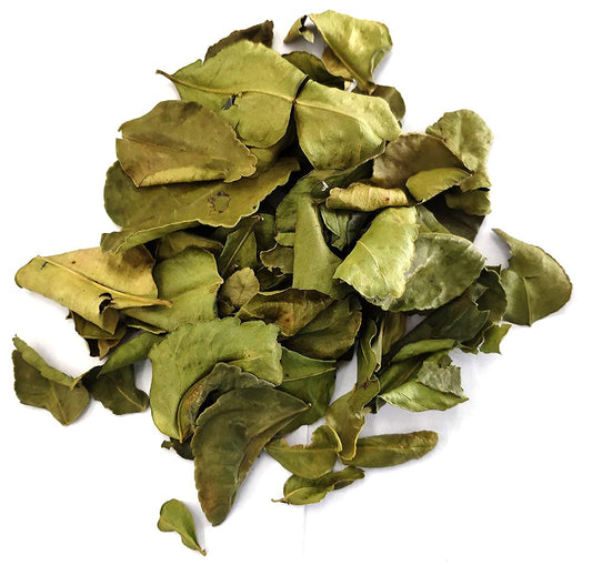 Natural Dried Kaffir Lime Leaves - Thai Makrood Fragrant Spice for Tom Yum Aroma, Curry & Asian Cooking