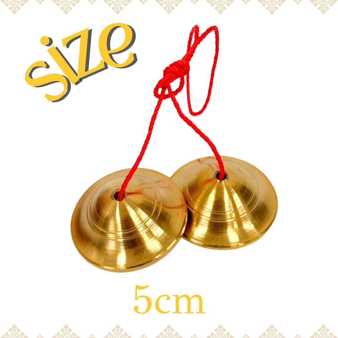Thai Brass Cymbals – Handmade Traditional Thai Musical Instrument for Music and Dance