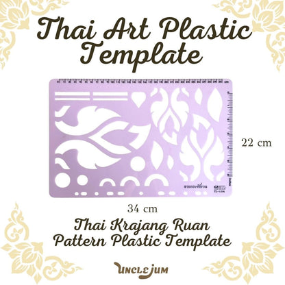 Set 3 Traditional Thai Pattern Template for Painting, Drawing, and DIY Craft Projects