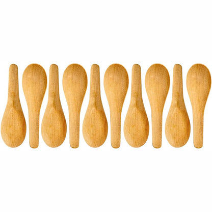 2,6,10 PCS Asian Wooden Soup Spoons – Lightweight 6-inch Natural Wood Table Spoons for Ramen, Rice & Everyday Dining Set