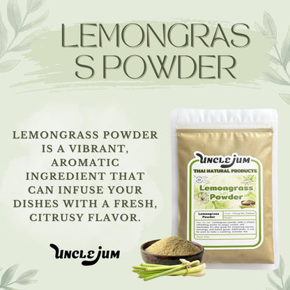 UNCLEJUM Thai Lemongrass Powder – Seasoning for Cooking & Tea (100g / 3.52oz)