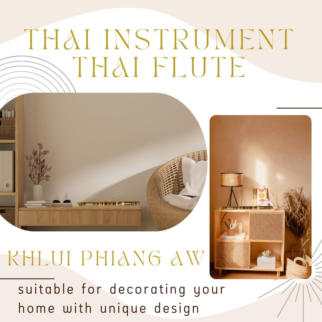 Thai Flute (Khlui Phiang Aw) – Traditional Isarn Handcrafted Bamboo Musical Instrument | Folk Wind Flute from Thailand