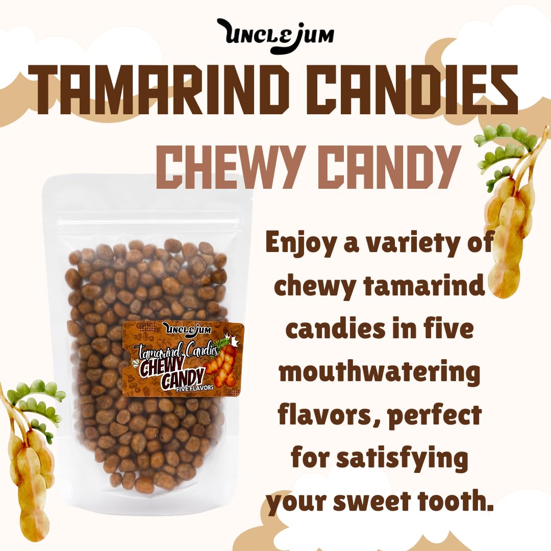 UNCLEJUM Thai Tamarind Chewy Candy: 5 Flavor Fusion Snack