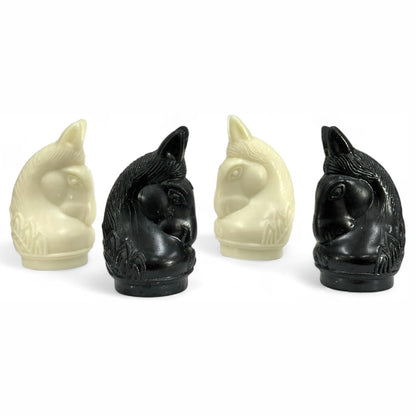 Thai Chess (Makruk) Plastic Set – Traditional Black & White Pieces with Storage Box