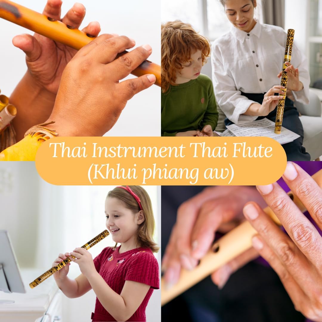 Thai Flute (Khlui Phiang Aw) – Traditional Isarn Handcrafted Bamboo Musical Instrument | Folk Wind Flute from Thailand