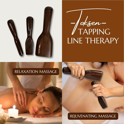 Handmade Tok-Sen Massage Tools: Thai Wood Hammer Therapy Set