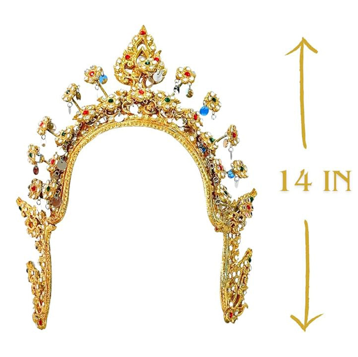 Thai Traditional Dance Headdress (Krabang-Na) – Ram-Thai Srivichai Dancer Mask Costume Accessory by UNCLEJUM