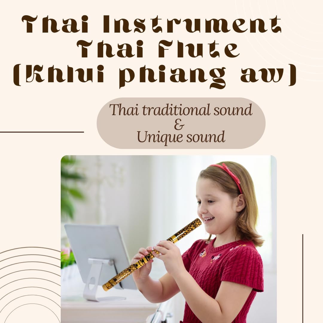 Thai Flute (Khlui Phiang Aw) – Traditional Isarn Handcrafted Bamboo Musical Instrument | Folk Wind Flute from Thailand