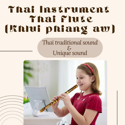 Thai Flute (Khlui Phiang Aw) – Traditional Isarn Handcrafted Bamboo Musical Instrument | Folk Wind Flute from Thailand