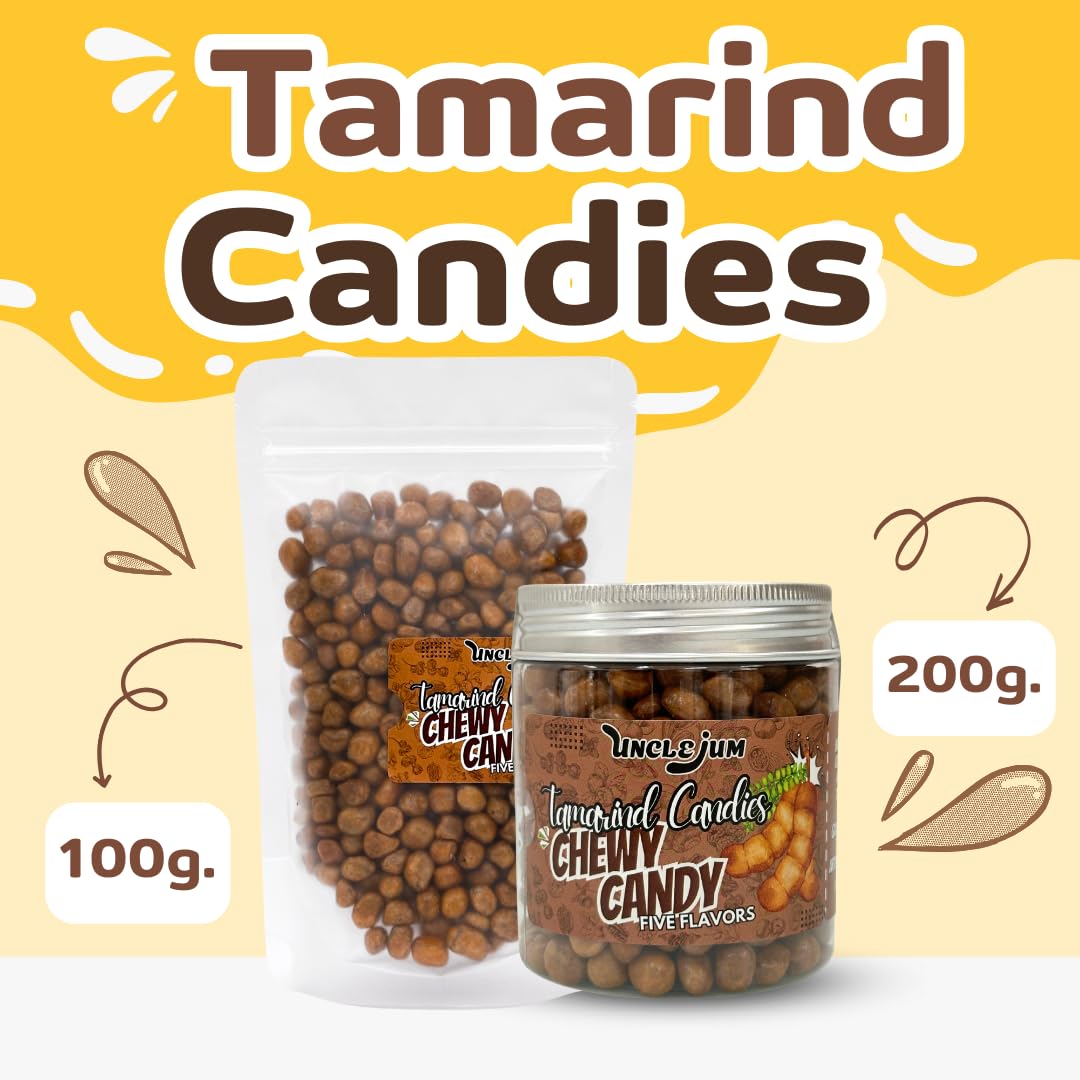 UNCLEJUM Thai Tamarind Chewy Candy: 5 Flavor Fusion Snack