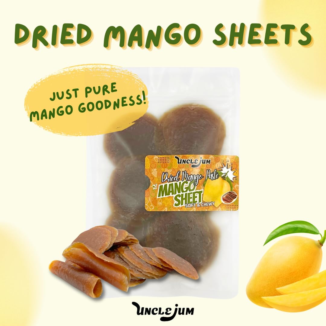 Thai Dried Mango Sheets – Soft &amp; Chewy Fruit Leather Snack